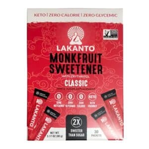 Натуральний цукрозамінник Lakanto, білий, стіки 3 гр*30 шт